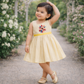 Girls Soft Finish Ethnic Dress (Cream)